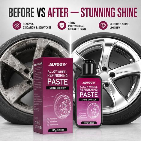 Car wheel refurbishing paste, alloy wheel daily maintenance, household rust removal, polishing and care paste -- Wheel refurbishing paste 100g (1/4)