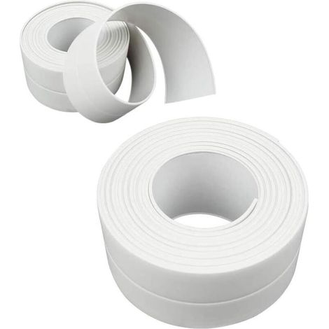 2 PCS Ruban d'étanchéité étanche, ruban d'étanchéité étanche et résistant à la moisissure pour la cuisine à domicile, convient à la cuisine, à la salle de bain, à la baignoire, à la douche, au sol