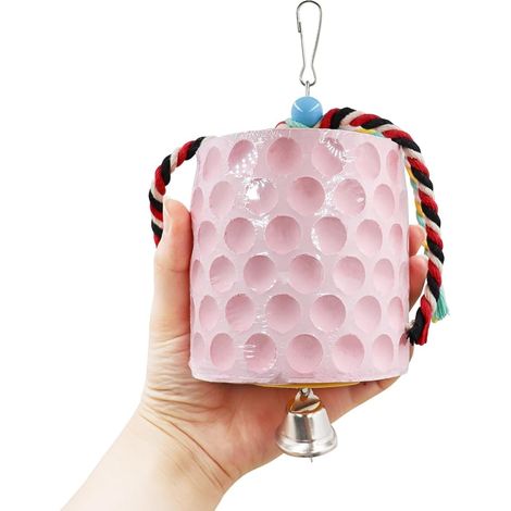 Chew Toy for Birds, Calcium Stone for Beak with Bell, Cage Accessory, Toy for Parrots, Parrots, Hamsters, Rabbits and Chinchillas (1/4)