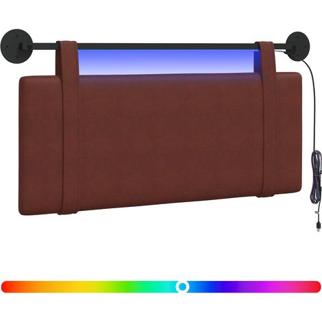 Maison Exclusive - Hängendes Kopfteil Mit LED Licht Glänzendes Br (1/5)