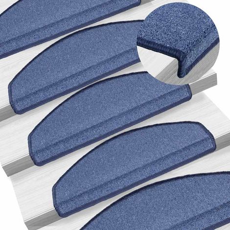 vidaXL Stair Mats 15 pcs 65x24x4 cm Blue Half Round Large (1/5)