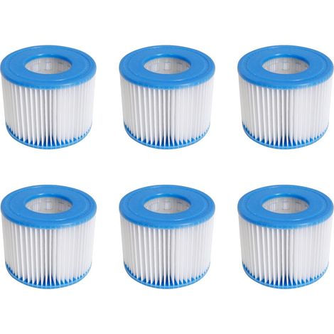 Cartouche filtrante de type VI pour spas gonflables Bestway, Lay-Z-Spa et Coleman SaluSpa Filtres de rechange pour spas gonflables Coleman SaluSpa 90352E, 58323 et 90427E (lot de 6) (1/4)