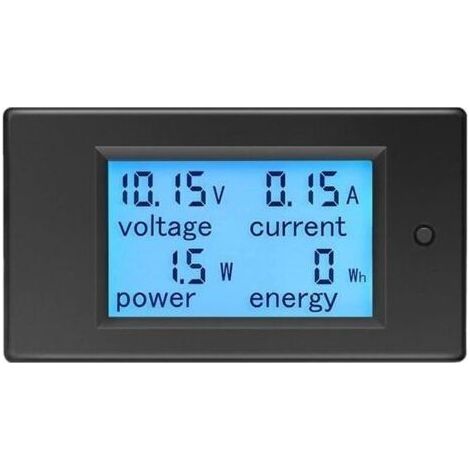 Voltmetre Amperemetre DC 6.5-100V 20A, Tensionmetre Wattmetre Testeur Tension Courant Puissance énergie Numerique LCD énergiemètre (1/5)
