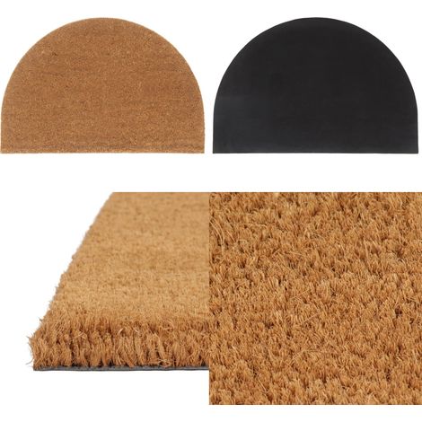 Tapis de porte naturel demi-rond 60x90cm fibre de coco touffeté - Tapis D'entrée - Paillasson - Fibre De Coco - Tapis Exterieur - Tapis Interieur - Home & Living