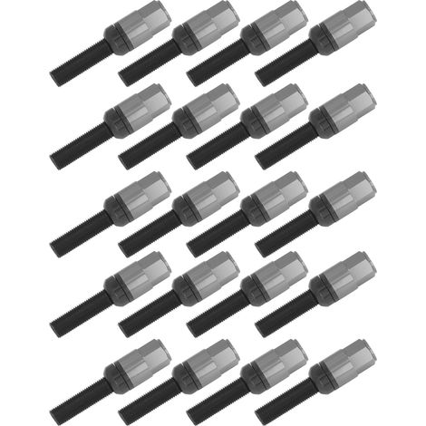 Boulons de roue M14x1,5 à siège conique, tige de 45 mm, hexagone de 17 mm, accessoires de roue universels pour voiture, couleur titane (1/5)
