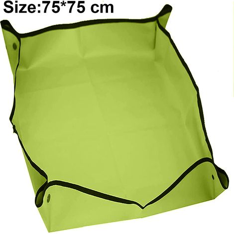 Tapis de jardinage, tapis de plantation, tapis de rempotage, tapis de mélange de terreau, tapis de rempotage imperméables, outils et accessoires de jardinage 75 x 75 cm, vert (1/4)