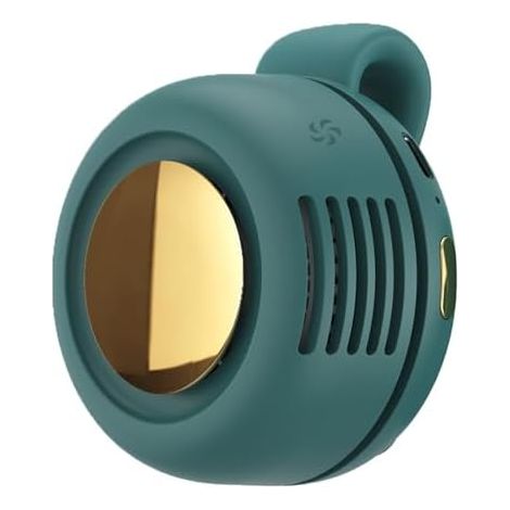 Mini ventilateur à pince pour chemises et ceintures – Petit, portable, sans pales, silencieux, 3 vitesses, rechargeable par USB (vert, 1) (1/4)