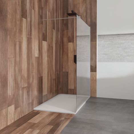 BADLAND Glaswand Duschwand Duschkabine Walk in Dusche KETIL 90x195 cm 8 mm Transparent Nano Glas, Duschtrennwand (1/5)