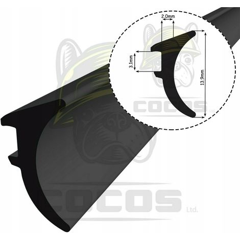 Guarnizione per finestre in PVC S-332 NERO 1m (1/5)