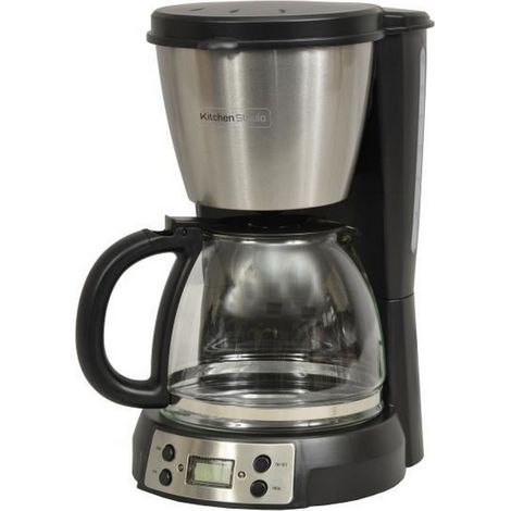 Cafetera de filtro programable de 900w y 15 tazas - ksmd250t - kitchen chef -