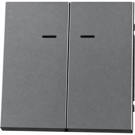 Interrupteur à réinitialisation 2 voies avec LED Série Z gris PC ignifuge 13 × 9 × 10 cm – Livraison gratuite