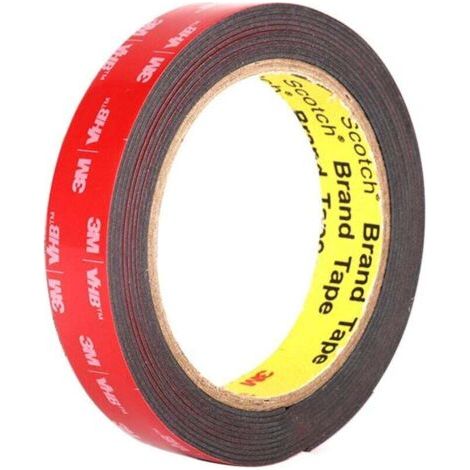 Extra Strong Double-Sided VHB Adhesive Tape, Mounting Tape, Waterproof and High Temperature Resistant, 1.5 cm x 5 m x 1.1 mm thick
