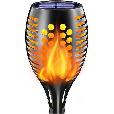 Lampe torche solaire de jardin étanche, flamme solaire décorative pour jardin et allées (lot de 1) (1/5)