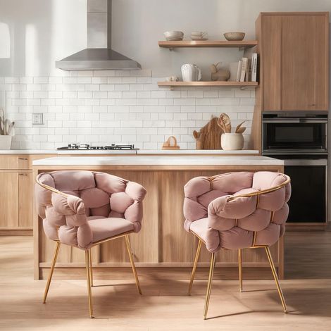 Fauteuil coloris rose en métal 73 x 56 x 75 cm (1/5)