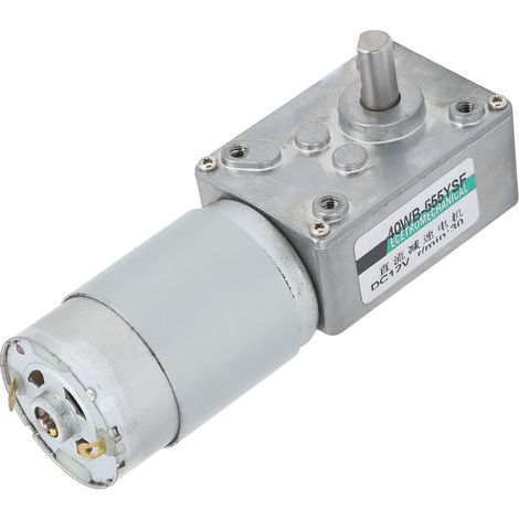 Moteur à engrenage à vis sans fin DC12V XD40WB-555YSF, couple élevé, vitesse lente 30tr/min, contrôle bidirectionnel, petit réducteur électrique pour automatismes et bricolage. (1/5)