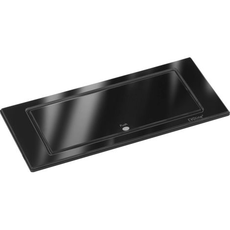 EVOline Backflip Steckdose - versenkbare Steckdose 2 fach mit USB-C Charger, Kunststoff / Glas schwarz glänzend (1/5)