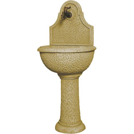 Fontana a parete Provenza Senape 50x39xH120 cm Decogarden