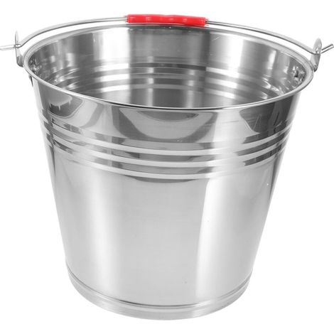 Seau Acier Inoxydable Multifonction pour Chevaux Alimentation et Eau Résistant et Usage Agricole et Domestique (1/5)