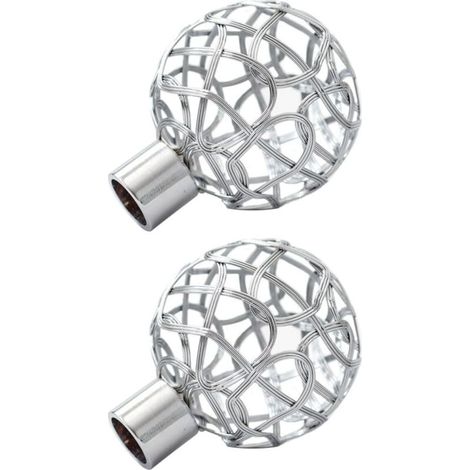 de 2 Embouts Dcoratifs pour Tringle Rideau en Fer Blanc (1/5)