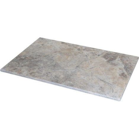 Carrelage Travertin Gris Silver 1er choix Vieilli Premium - Opus Romain x 3 cm (1/5)
