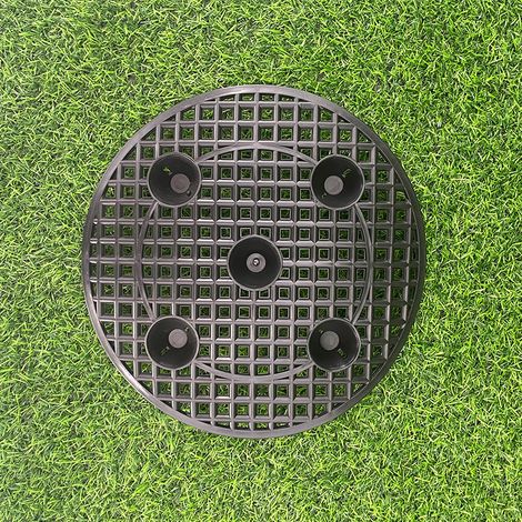Set aus 10 robusten Pflanzenständern mit Untersetzern für Töpfe zum Schutz vor Fäulnis und Beschädigung auf Terrassen und Balkonen (20 cm - 10 Stück, schwarz)