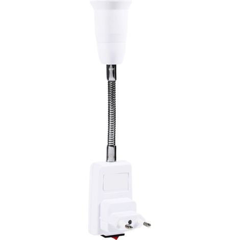 AMXCNOY Jeffergarden E27 Lampenfassung E27 Steckdosenadapter Stecker mit Schalter Metall (EU-Stecker) (1/4)
