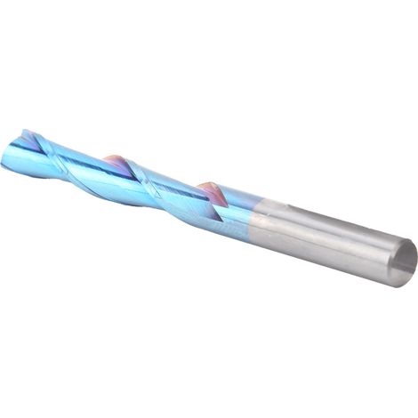 Zweischneidiger blauer Hartmetall-Schaftfräser, austauschbarer Wolfram-Fräser 3,175x3,175x17x45 mm, robustes CNC-Werkzeug, präzises Fräsen, 1 Stück. (1/5)