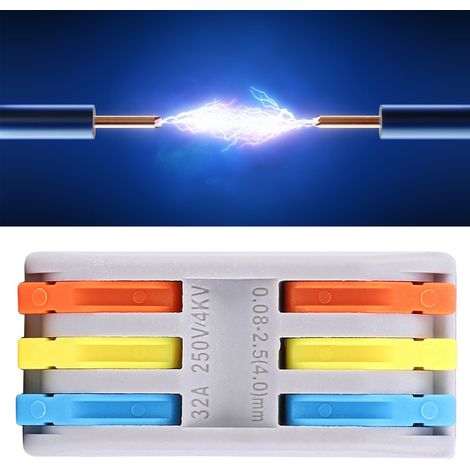 Lot de 20 connecteurs rapides PCT-2-3 pour câbles électriques de calibre 11 à 28 AWG. (1/5)