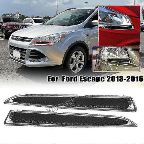 Para Ford Kuga Escape 2013 2014 2015 2016, embellecedor inferior del soporte del faro delantero, tira decorativa, accesorios para coche, 1 par SZRH AB