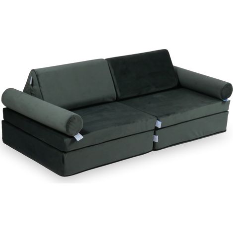Canapé de jeu miniature Montessori Comfort Velvet Graphite (1/4)