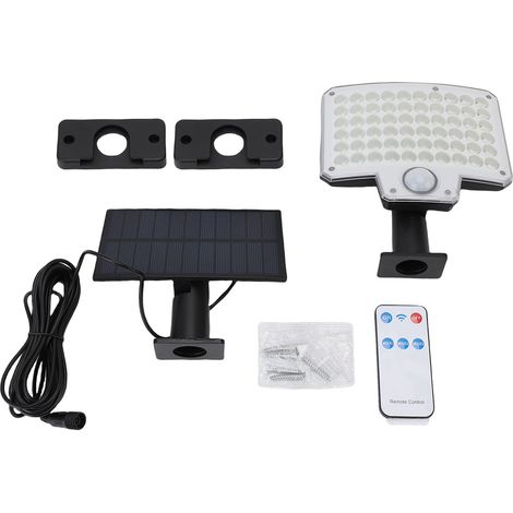 Ortviai Projecteur Solaire Extérieur avec Détecteur de Mouvement, 3000 lm, 240 LED, IP65, pour Jardin, Garage et Terrasse