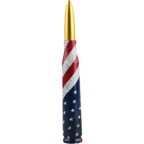 Antena de radio universal de metal con diseño de bandera, ideal para decorar el exterior de tu SUV o camioneta. Compatible con SUV y camionetas.
