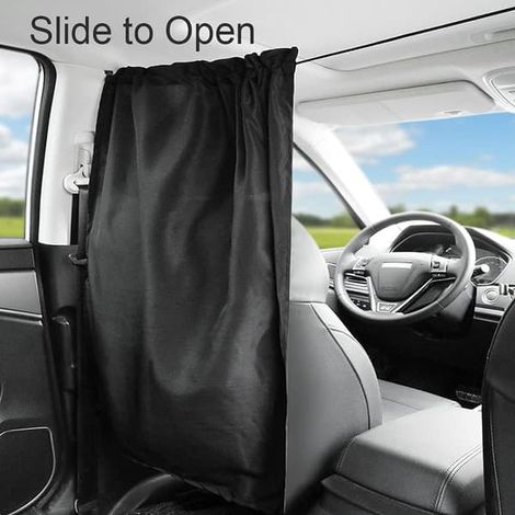 Compatible avec les bilfönstergardiner solskydd - avskildhet resa tupplur natt bilcamping avtagbar enkel gardin (noir)