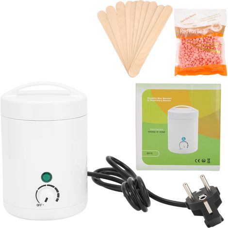 Chauffe-cire électrique 220V avec bâtonnets en bois pour épilation aisselles et jambes - Kit complet EU (1/5)