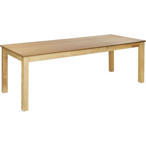 Ausziehbarer Esstisch MADURA Naturfarbene Esche 160/240 cm 90 cm