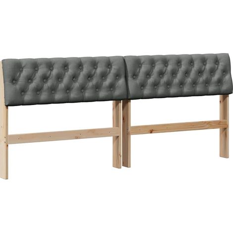 Maison Exclusive - Testiera imbottita Grigio scuro 180 cm Pino massello