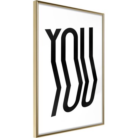 Affiche Murale Encadrée "Only You" 30 x 42 cm Or