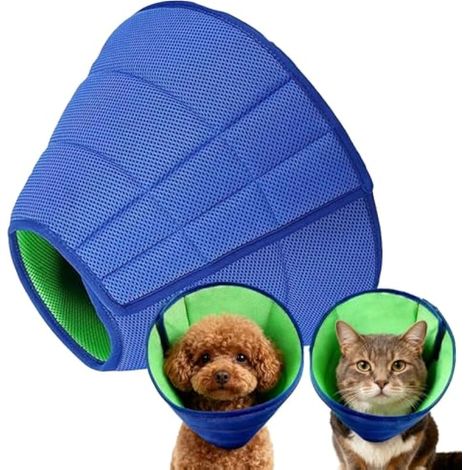 Cône souple pour petits chiens et chats – Collier de récupération léger et réglable, protection post-chirurgie confortable pour éviter le léchage et les griffures (1/5)