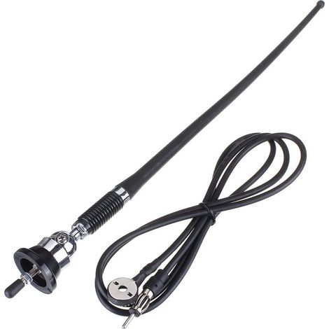 QAZQA Stéréo universel Stéréo 36cm Caoutchouc de caoutchouc d'antenne Montage sur toit Remplacement aérien de la voiture de 1,3 m Compatible Auto (1/5)