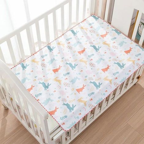 Alese Etanche pour Lit de Bebe Protège Matelas 100 x 70 cm Absorbant Pad Imperméable Alese Lavable Tapis de Lit pour Liquide 10070 (1/4)