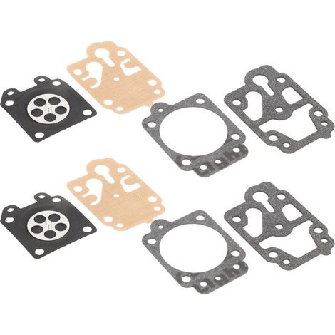 Kit di riparazione del diaframma del carburatore (2 pezzi) con guarnizione e tampone di carta per tosaerba/tagliabordi