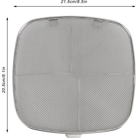 Ortviai Écran Anti-Éclaboussures pour Friteuse Air – Double Grille en Acier Inoxydable 304, 21,5 x 20,5 cm, Compatible Ninja AG300/AG400 (1/4)