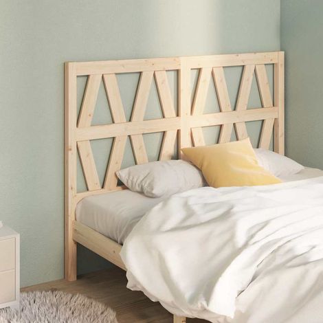 vidaXL Cabecero de cama madera maciza de pino 146x4x100 cm (1/5)