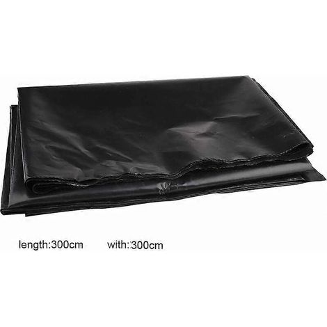 Bâche pour bassin de 3 x 3 m (10 x 10 pi), bâche en PEHD de 0,5 mm (20 mil), bâche pour bassin extérieur, bassin à carpes koï, fontaine de jardin, cascade, étanche (1/5)