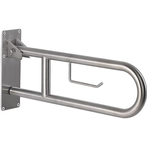 Appoggio Ribaltabile Con Portarotolo In Acciaio Inox Spazzolato  Scilla