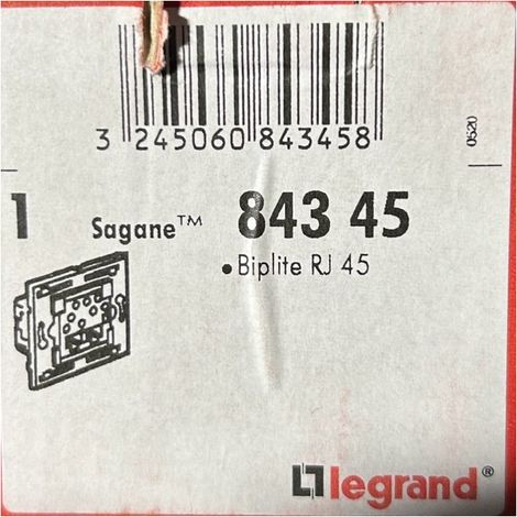Legrand 84345 Sagane Double Connector RJ45 Biplite