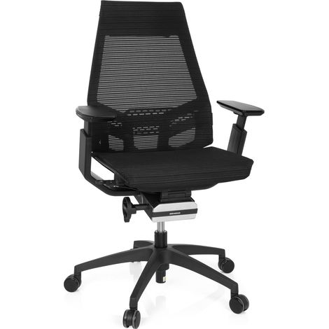 Bürostuhl / Drehstuhl GENIDIA SMART BLACK Netz schwarz hjh OFFICE (1/5)