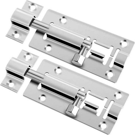 Verrou de porte coulissant en acier inoxydable de 7,6 cm (3 pouces), lot de 2 (1/5)