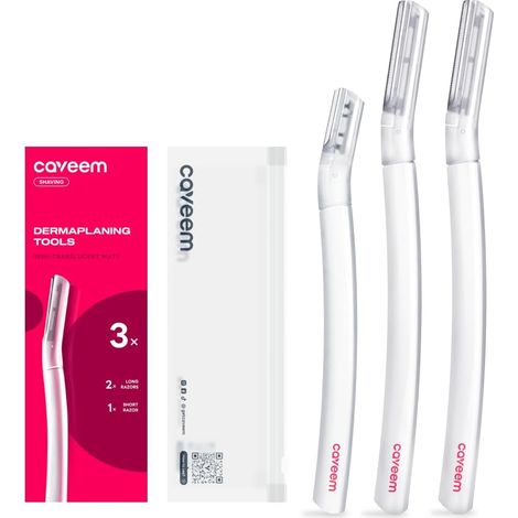 Rasoir de Sourcils pour femmes et hommes, 3 Pièces Outil de Dermaplaning, Pour le Visage, Pour Femmes et Hommes, Lames de Tondeuse à Sourcils et Épilateur Facial (1/5)