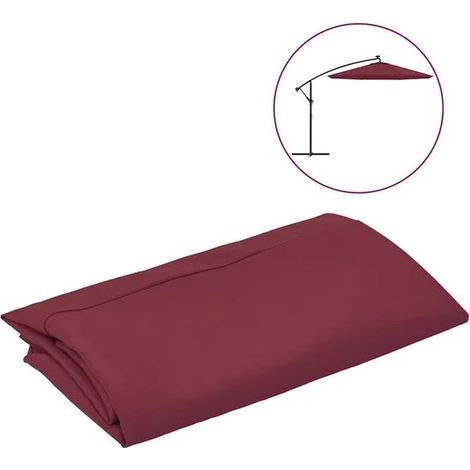 Toile de rechange bordeaux pour parasol déporté de 300 cm (1/5)